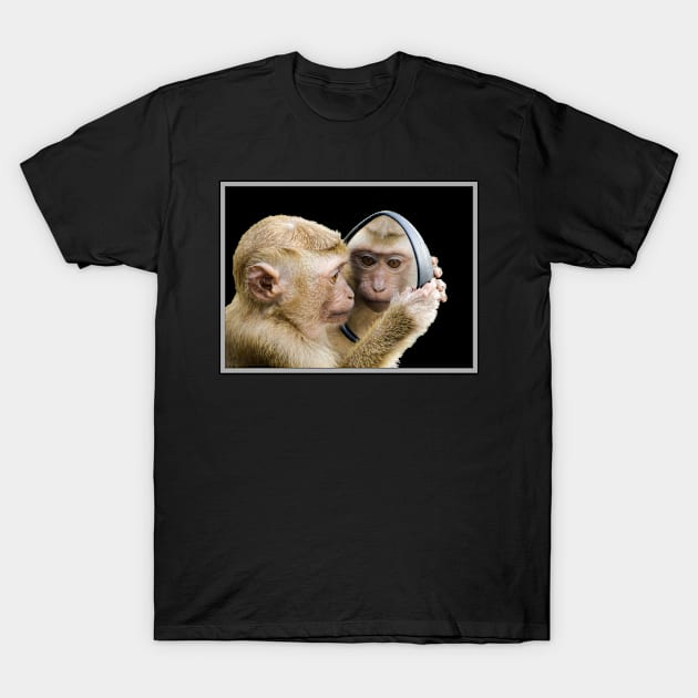 Monkey In The Mirror T-Shirt by graphics